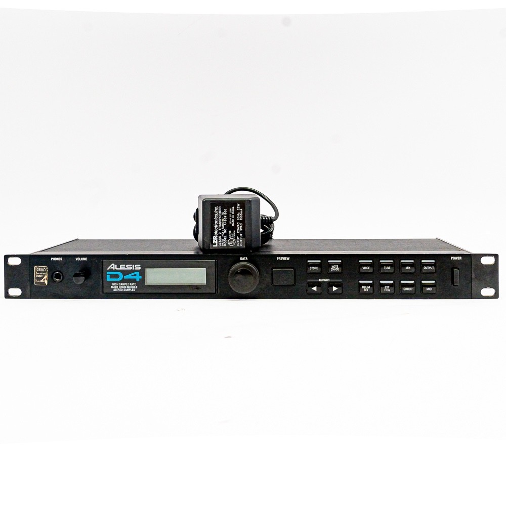 Alesis D4 Drum Module Rackmount Drum Sampler MIDI Trigger w/ Power Supply