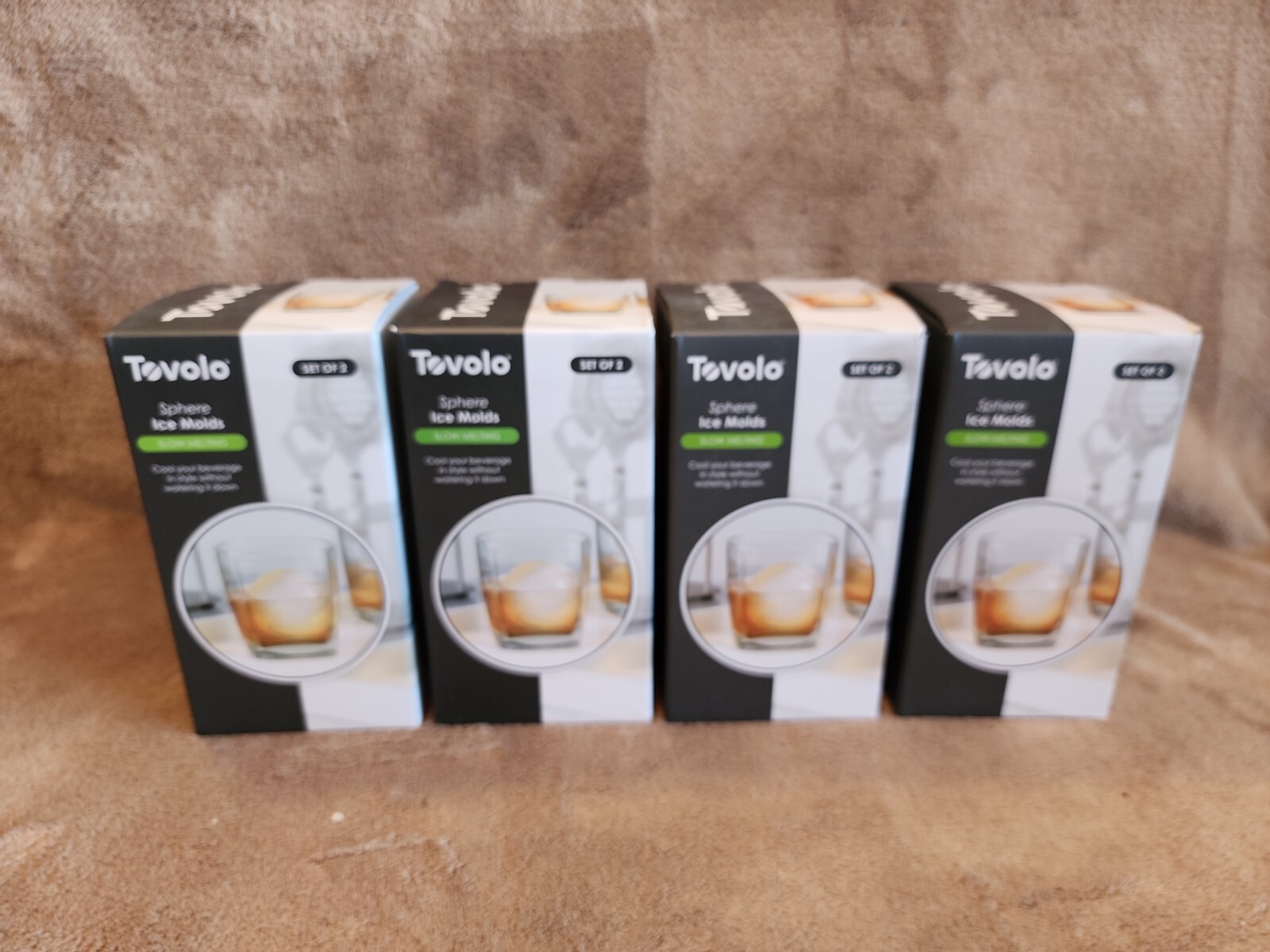 4 Boxes: Tovolo Sphere Ice Stackable Molds, 2.5" Slow Melting. Total 8 Molds