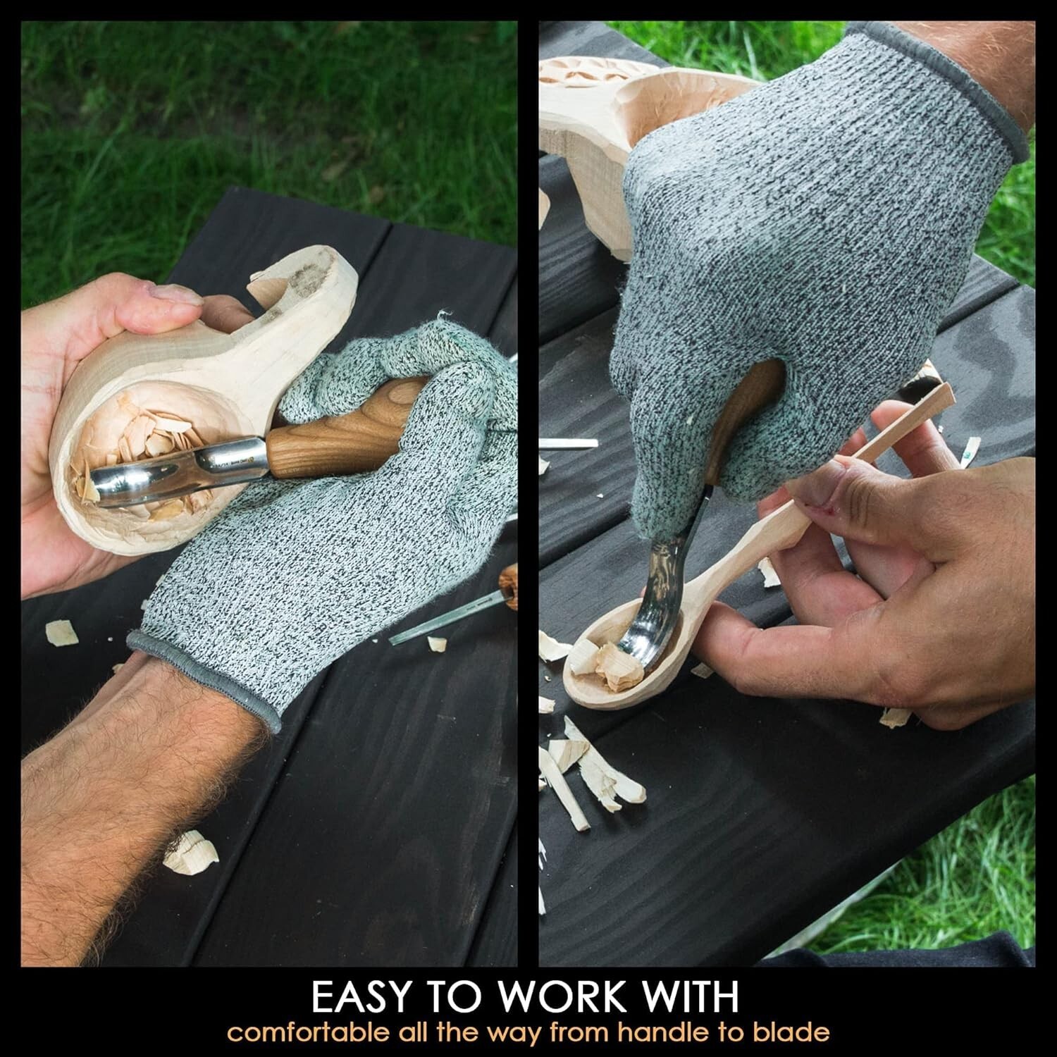 Complete Wood Carving Kit: Palm Gouges, Chisels & V-tools for Masterpieces-