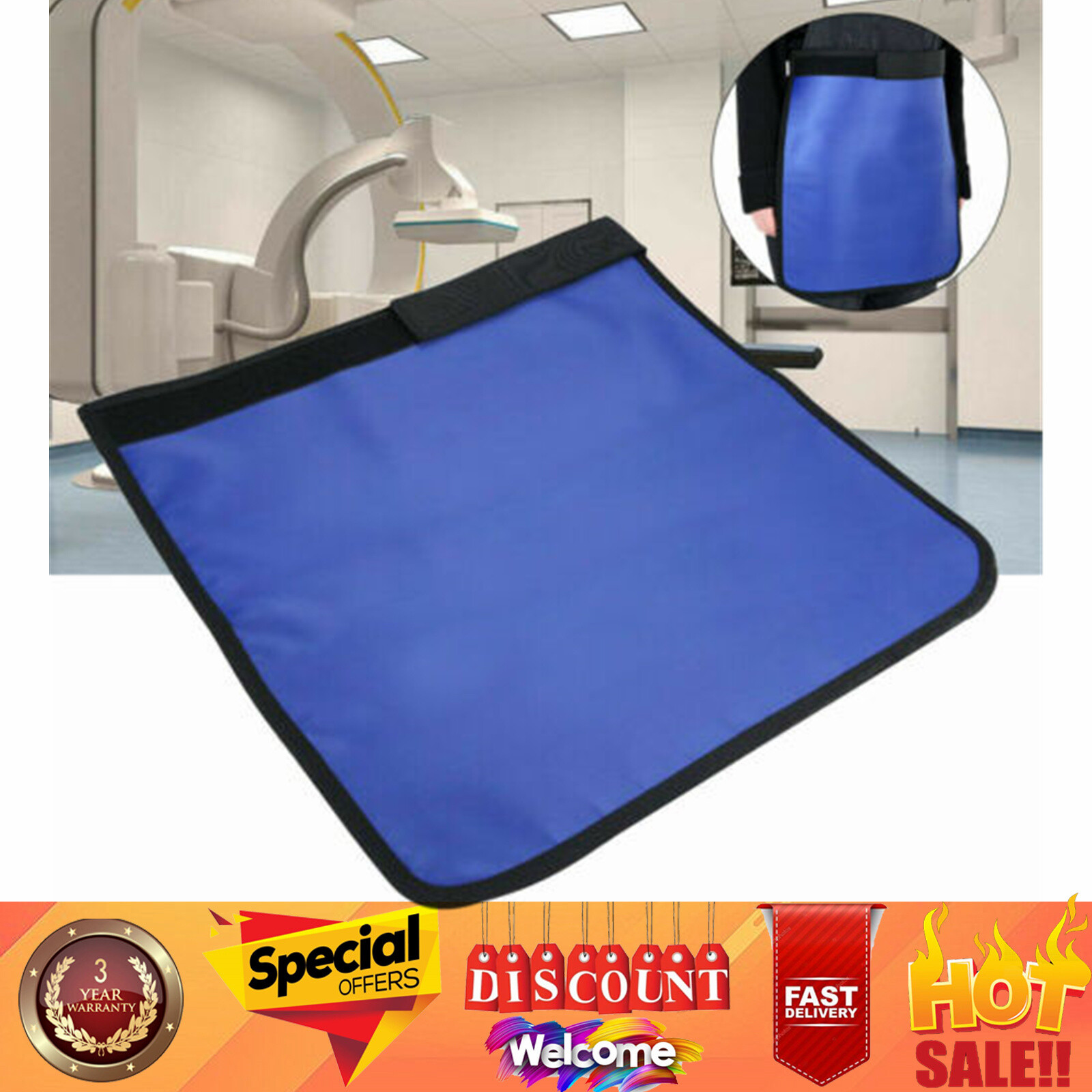 0.5mmpb Medical Dental X-Ray Protective Lead Half Apron Radiation Square Cover