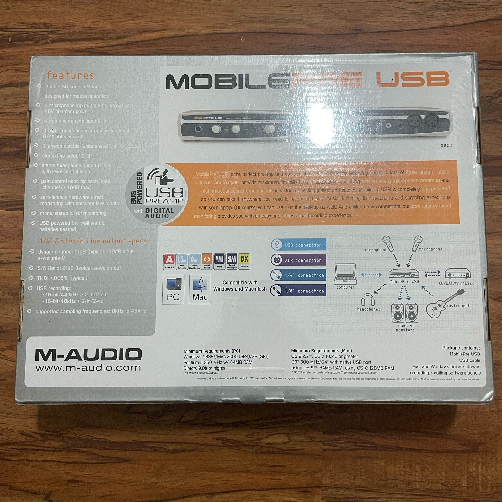 M-Audio Mobile Pre Usb Bus Powered Preamp Audio Interface