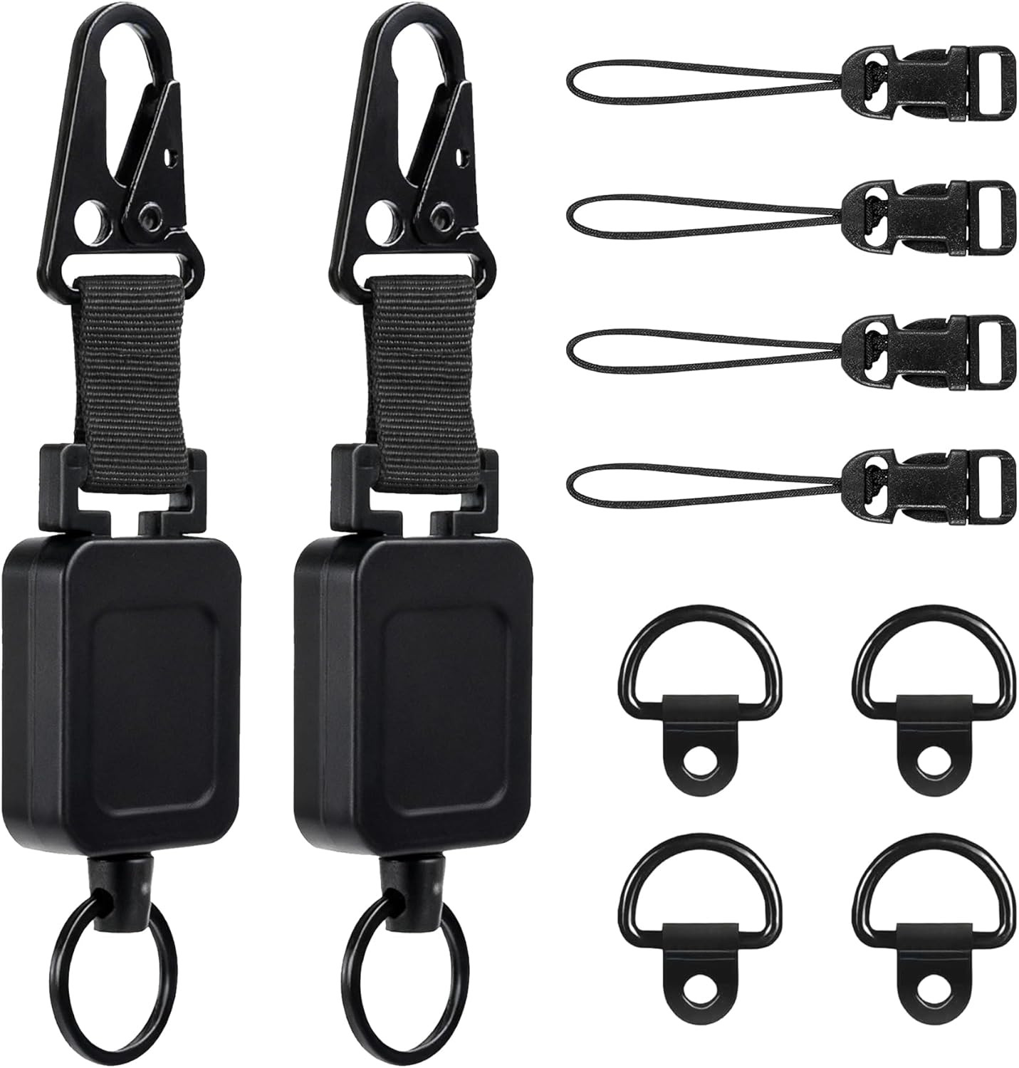 2 Pack CB Mic Retractable Holder with Heavy Duty 24" Stainless Steel Cord, Easy