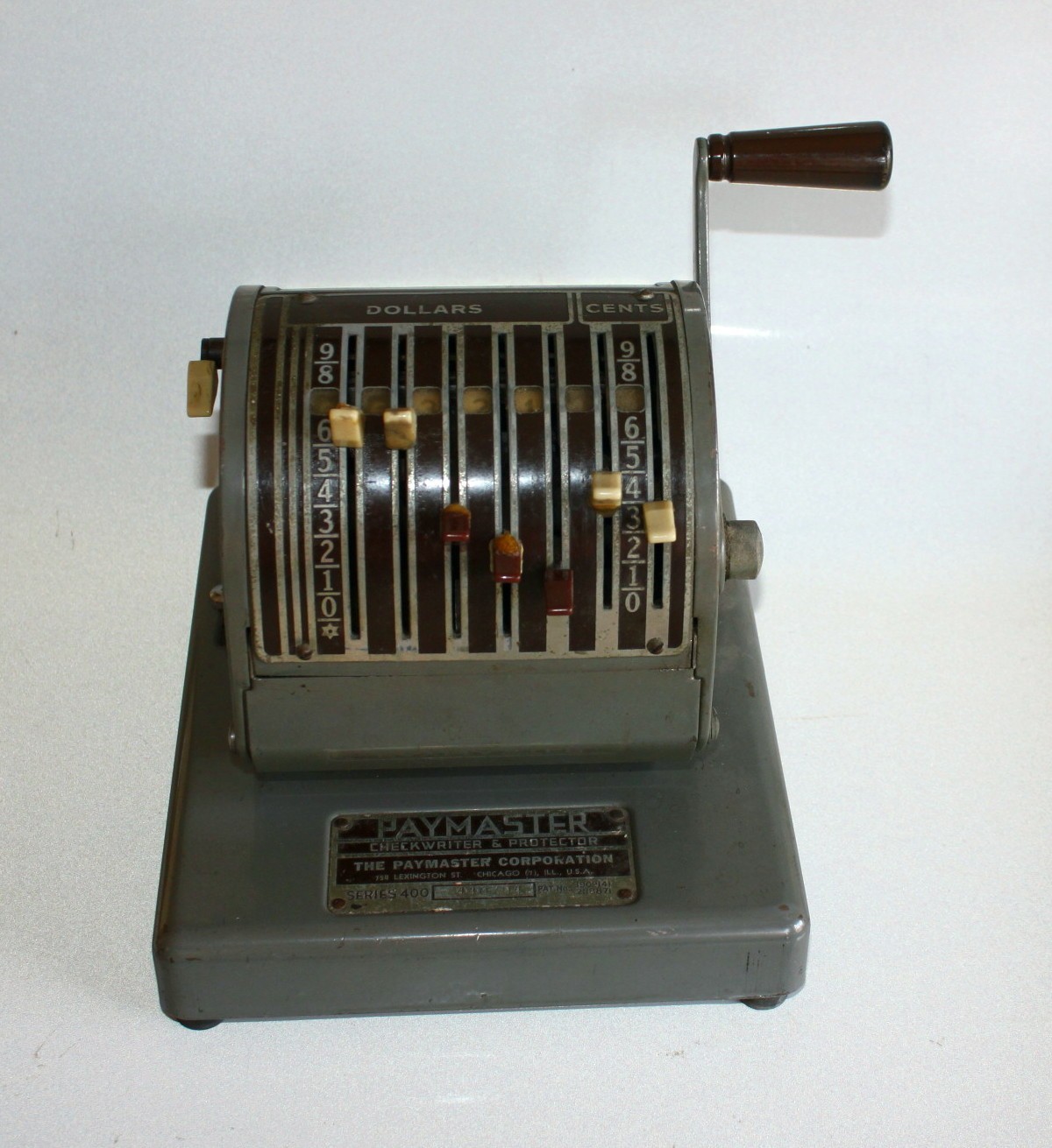 Vtg Paymaster Checkwriter Protector Series 400 Working Retro Office MCM Desk