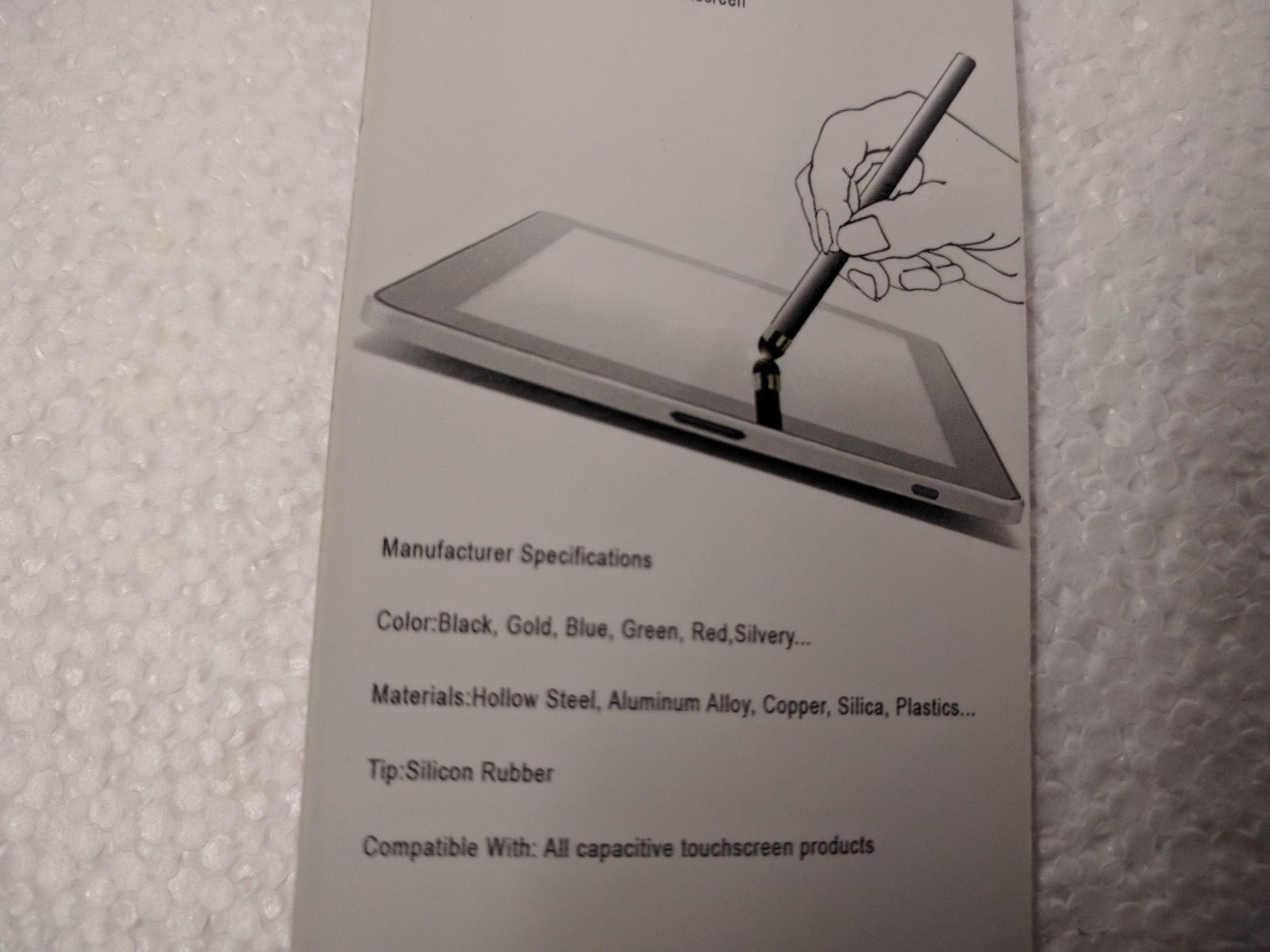 GRD Stylus for Capacitive Touchscreens Black New