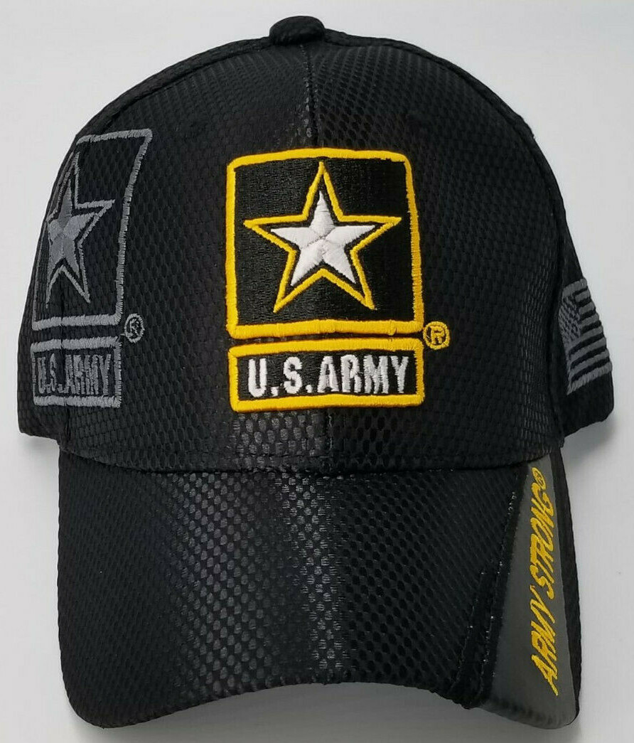 US Army Baseball Cap, Black Hat