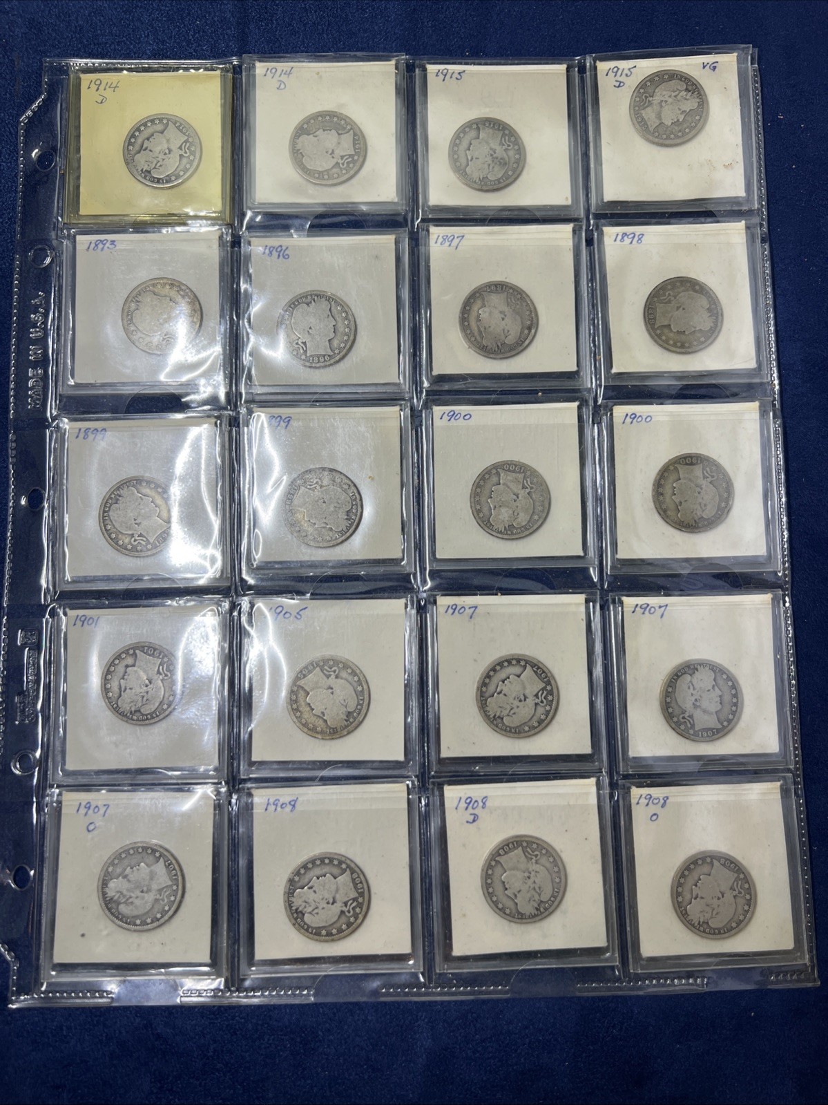 (20) BARBER DIME SHEET | FRESH FROM AN ESTATE | 90% SILVER | LOT Z-372