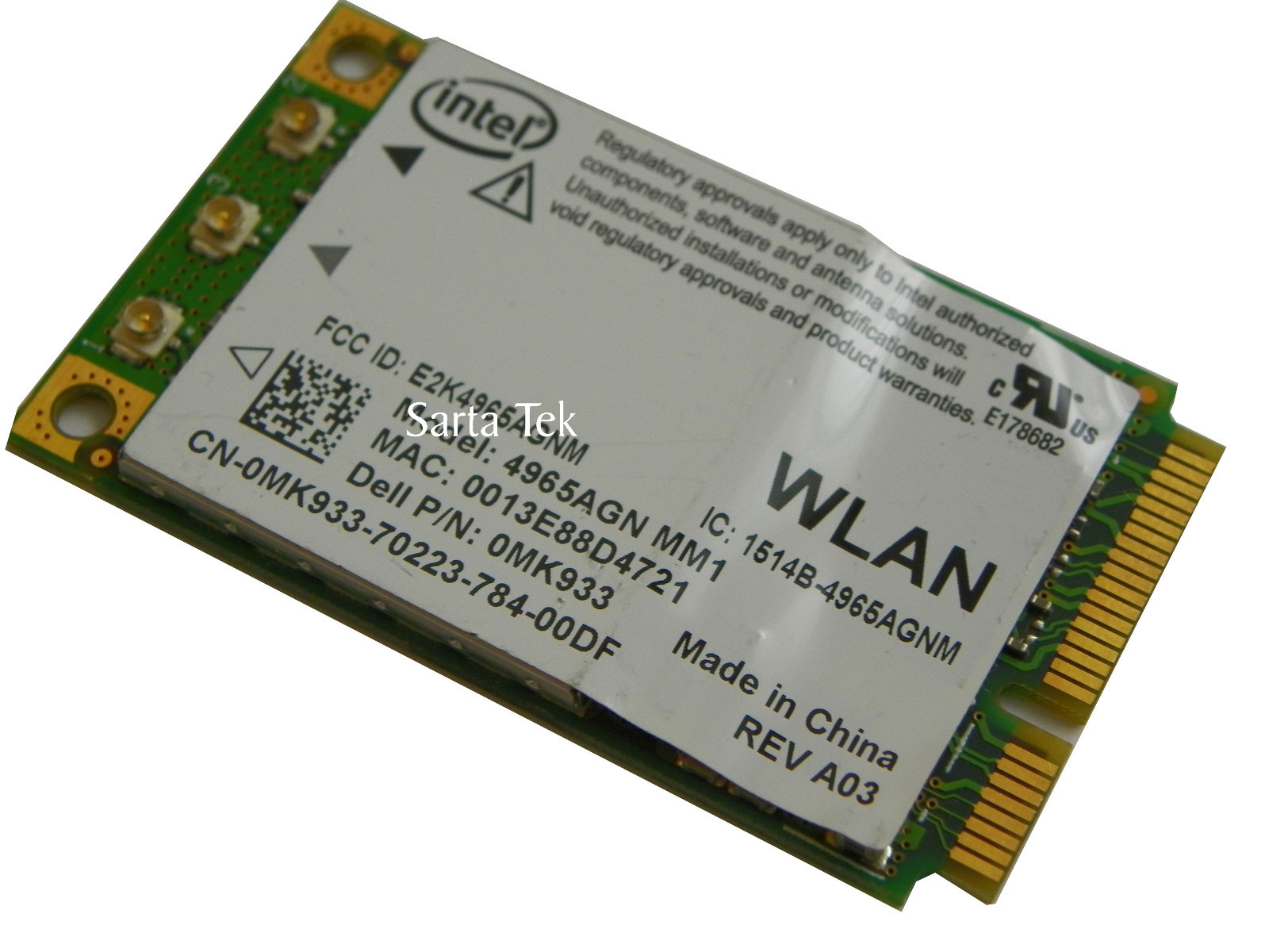 Dell Intel WiFi Link 4965AGN a/b/g/n PCIe Dual 300Mbps Original Dell MK933