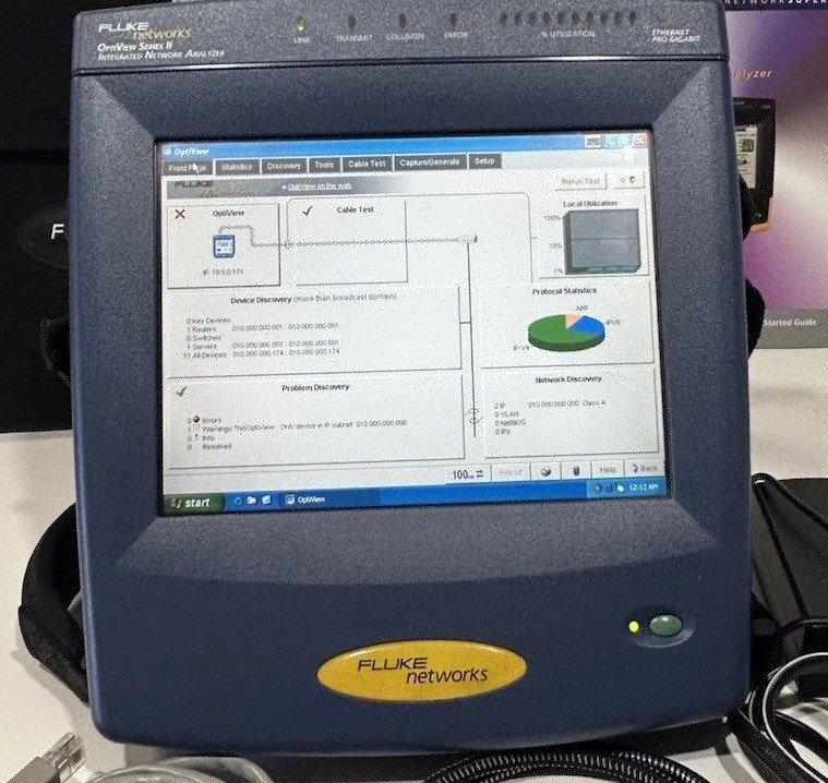 Fluke Network Optiview Series II Integrated Network Analyzer Excellent Condition