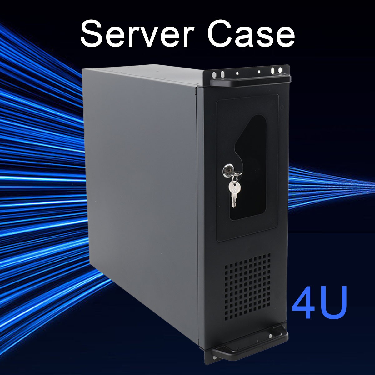4U Wall Mount Network Cabinet Server Rack Cabinet Lockable Door Side Panels