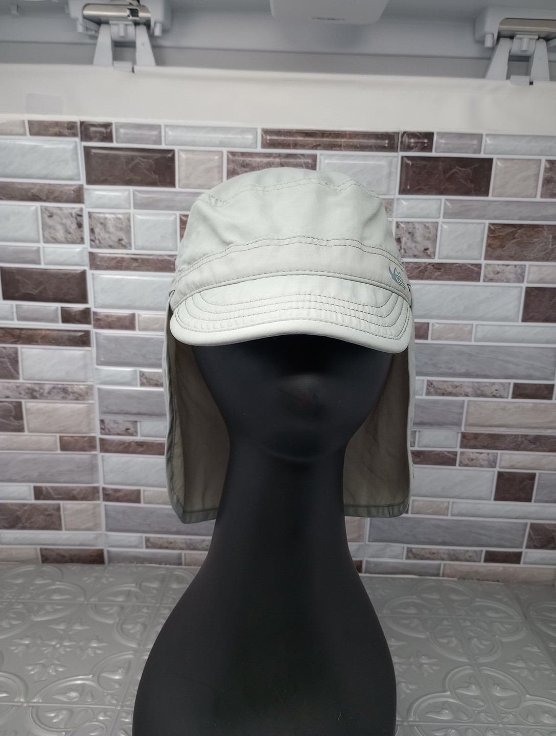 Rei Youth Kids 4y-7y Sun Runner Cap With Neck Cover Nylon/Mesh Gray