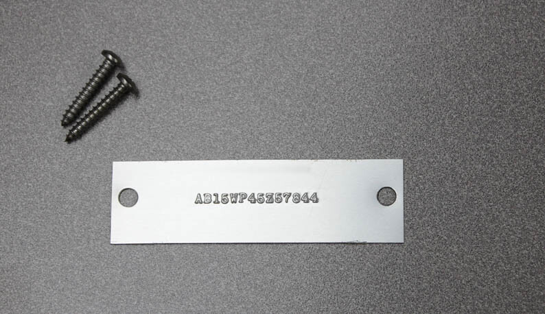 New EMBOSSED SERIAL NUMBER vin DATA PLATE ID TAG NUMBER TRAILER Engine Equipment