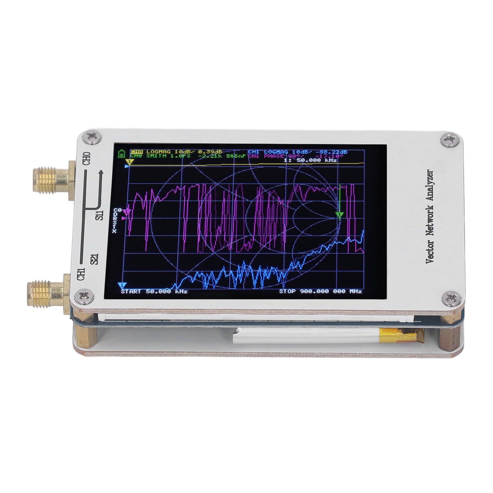 50KHz-900MHz Vector Network Analyzer 2.8 Touch Screen