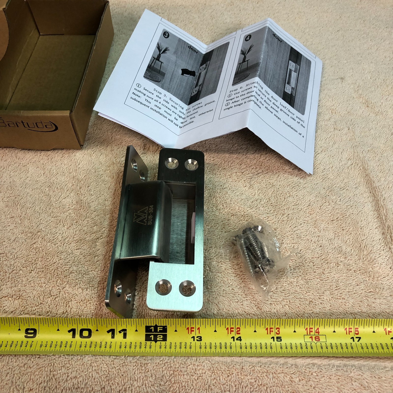 BARTUDA STAINLESS STEEL HEAVY DUTY INVISIBLE HINGE