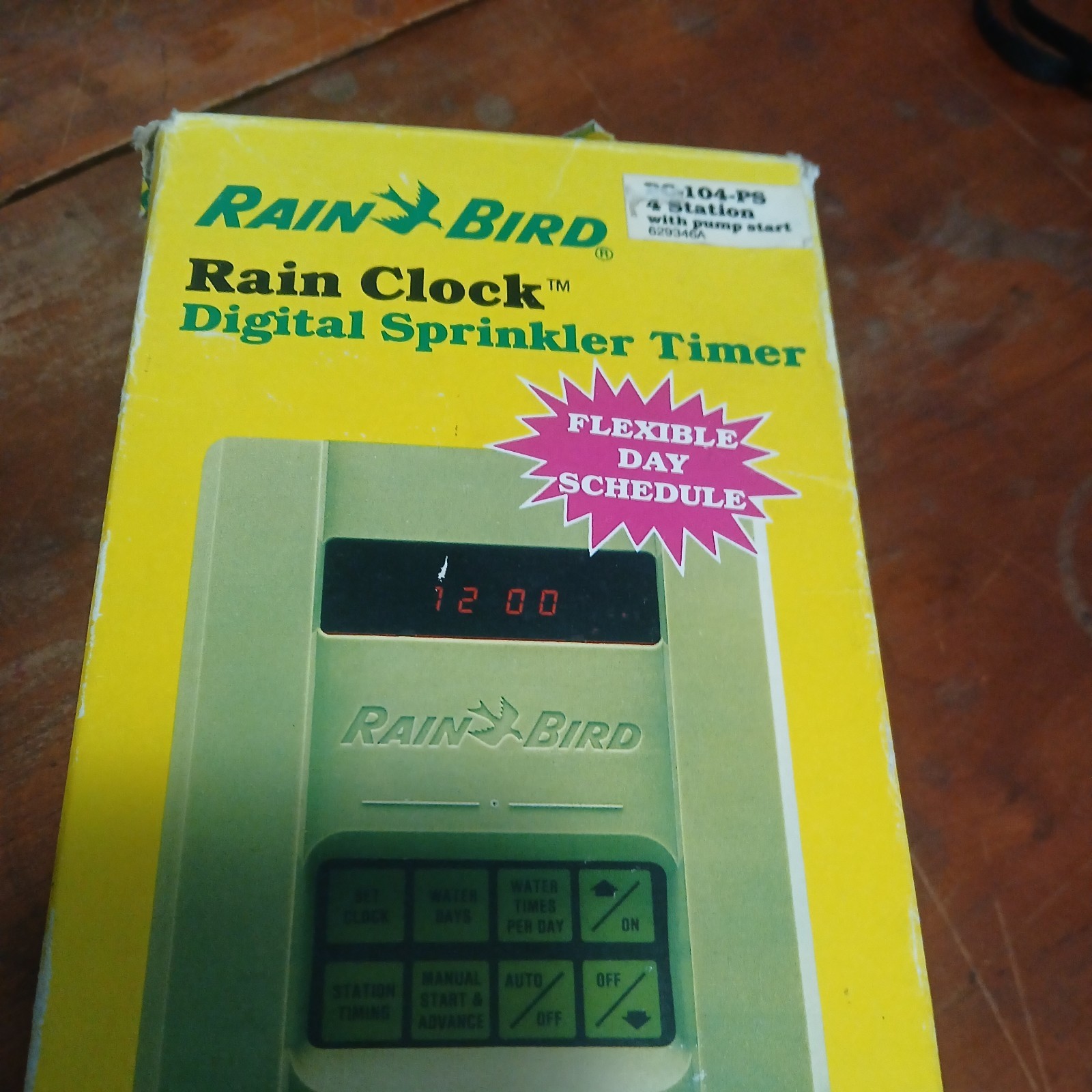 Rain Bird Digital PC-104 4 Station Lawn Sprinkler Control Timer OPEN BOX