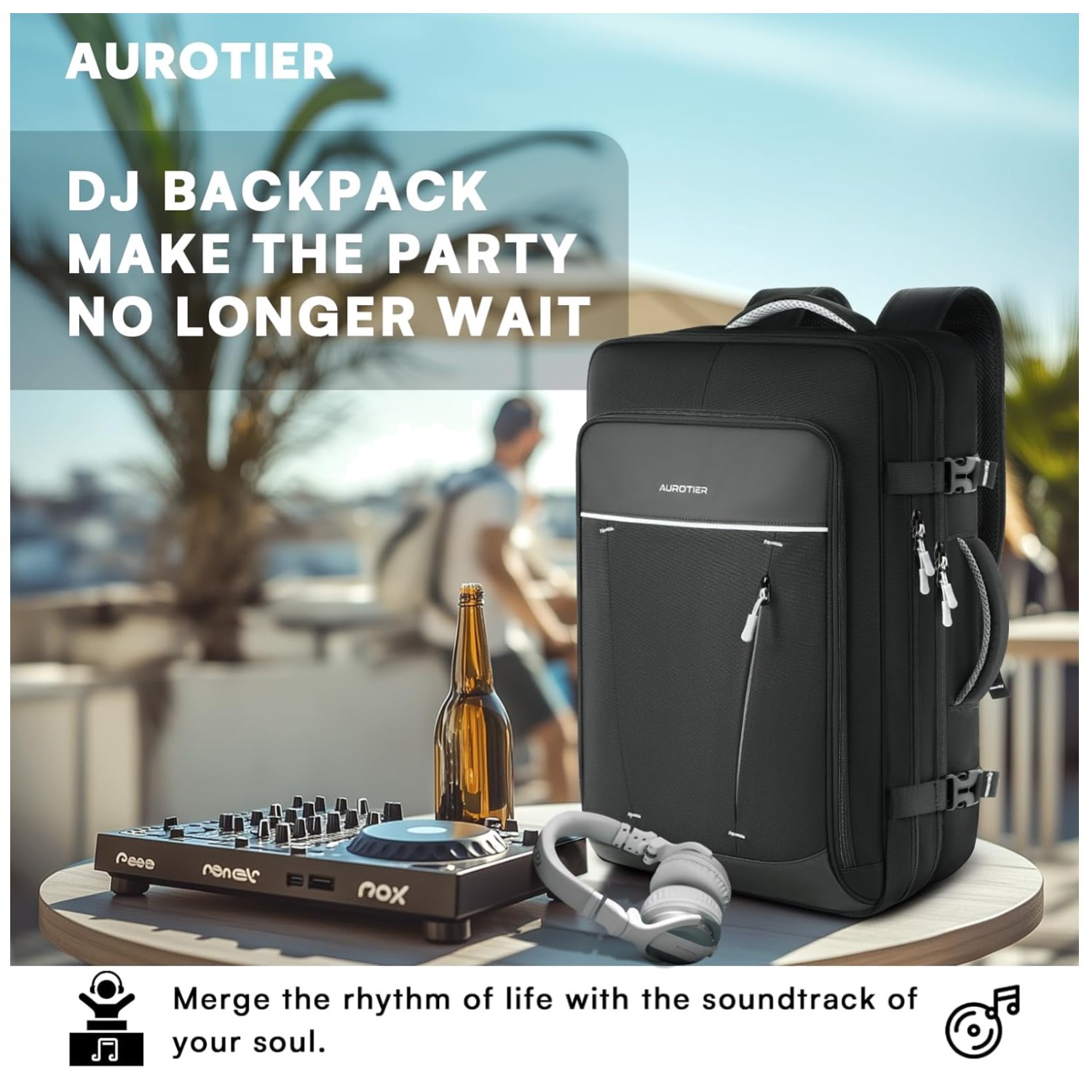 DJ Controller Bag for DDJ-/DDJ 200/DDJ 400, Grey