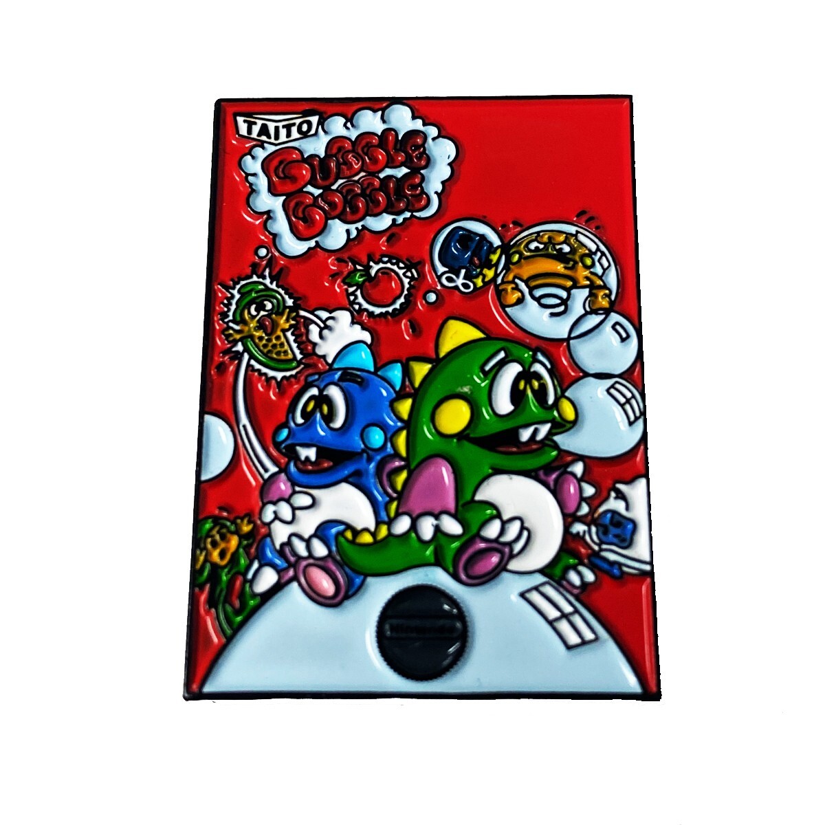 Phantom Pins - Bubble Bobble Video Game Cover Art Nintendo 1.25" Soft Enamel Pin