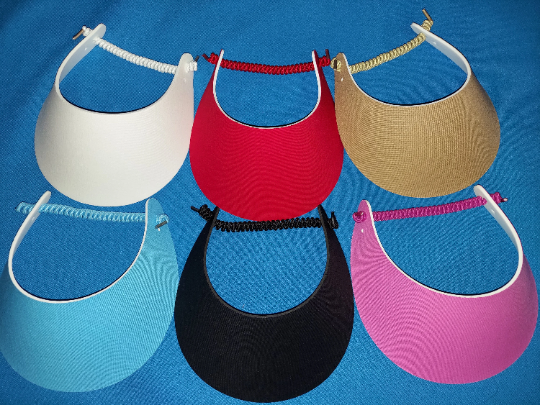 Women Ladies Foam Sun Visor Hat, No Pinch Foam, Elastic Backing, Beach Pool Golf