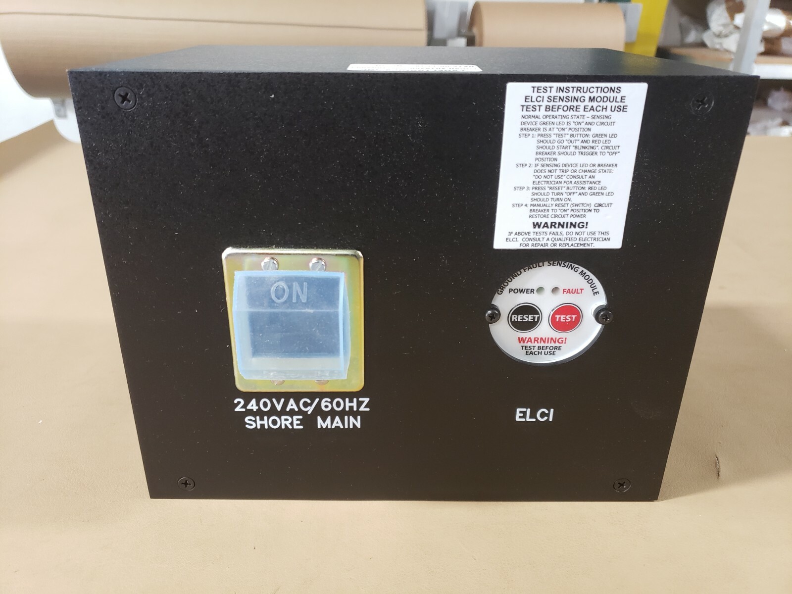 PANELTRONICS 240VAC - 60HZ SHORE POWER BREAKER/ELECTRICAL PANEL