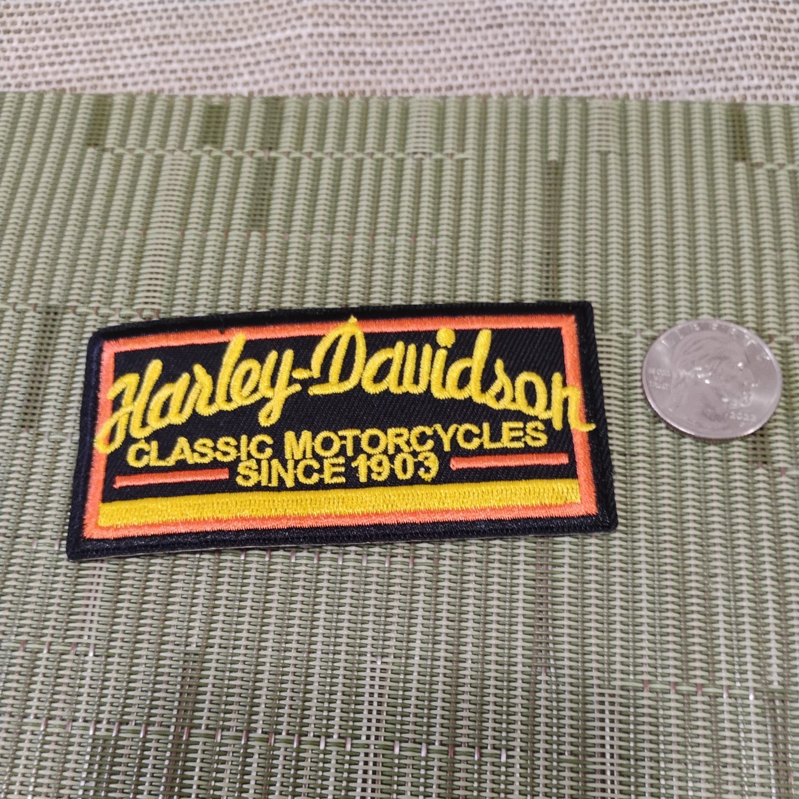 3” Embroidered Harley Davidson Iron On Patch