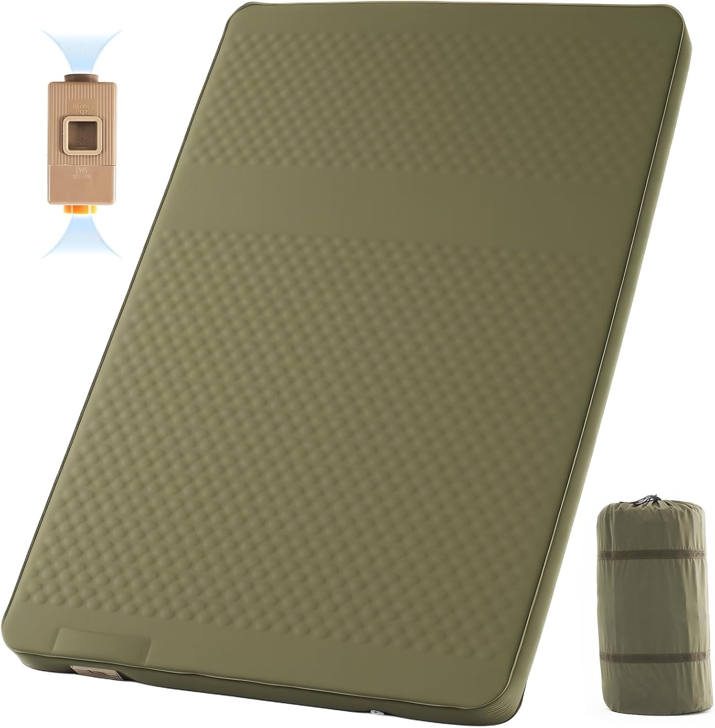 ABORON 4 Inch Self Inflating Pad Built in Pump 4 SeasonInflatable forCamping Car