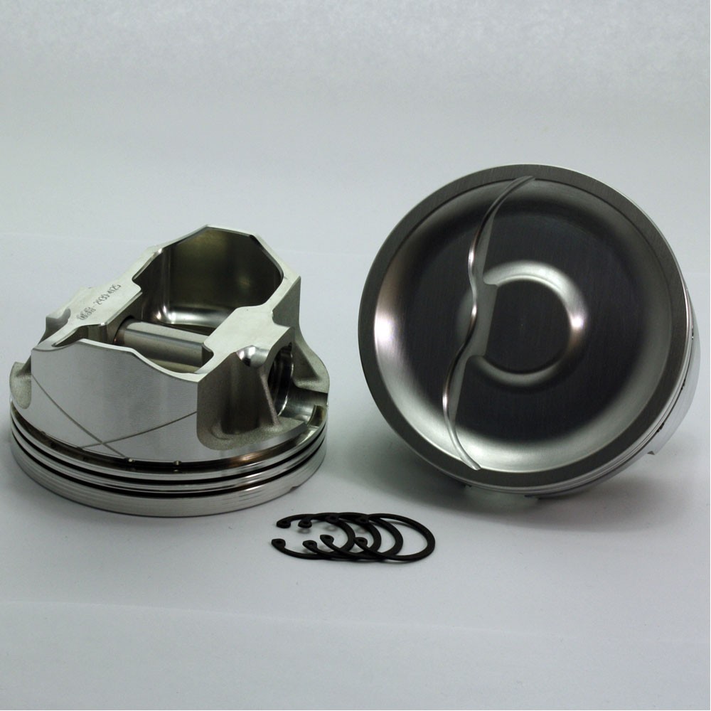 DSS Piston Set 1-2465-4060; 4.060" Bore -21cc Dish for Chevy 350 Stroker