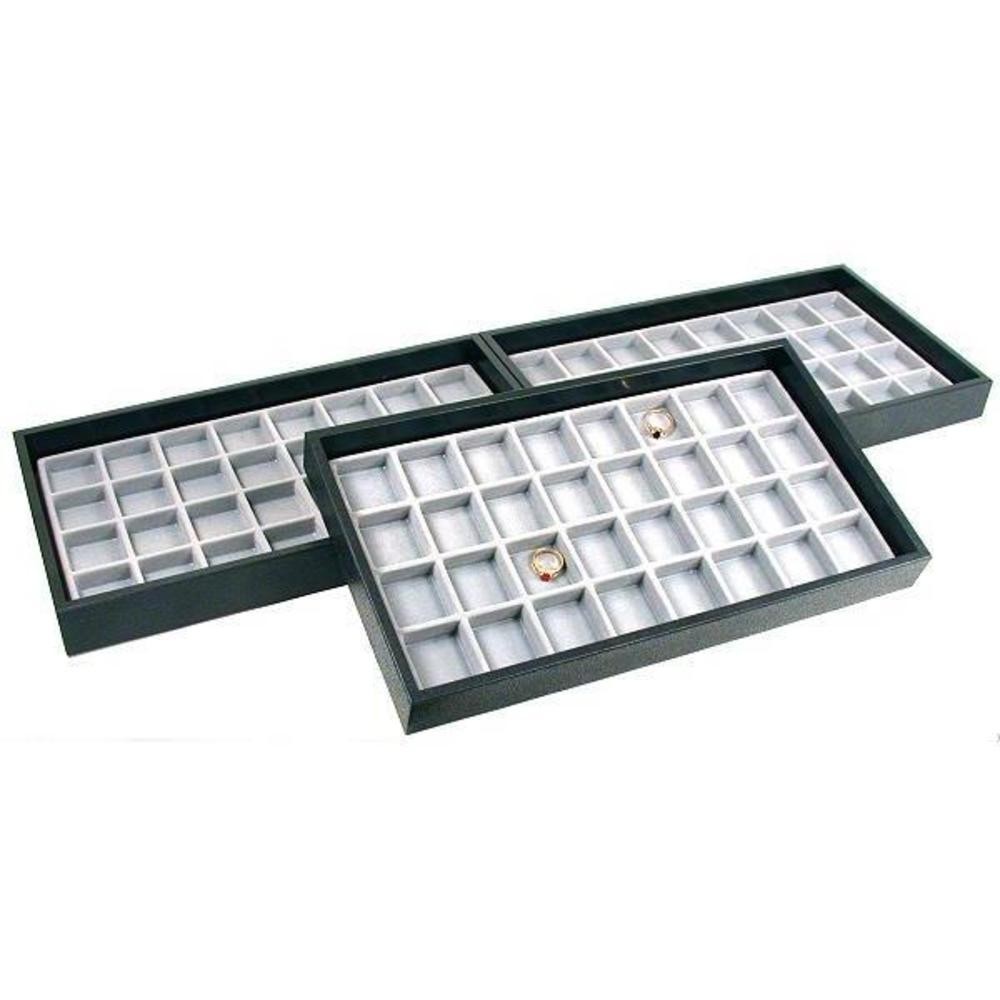 3 32 Slot Jewelry Display Insert & Travel Tray