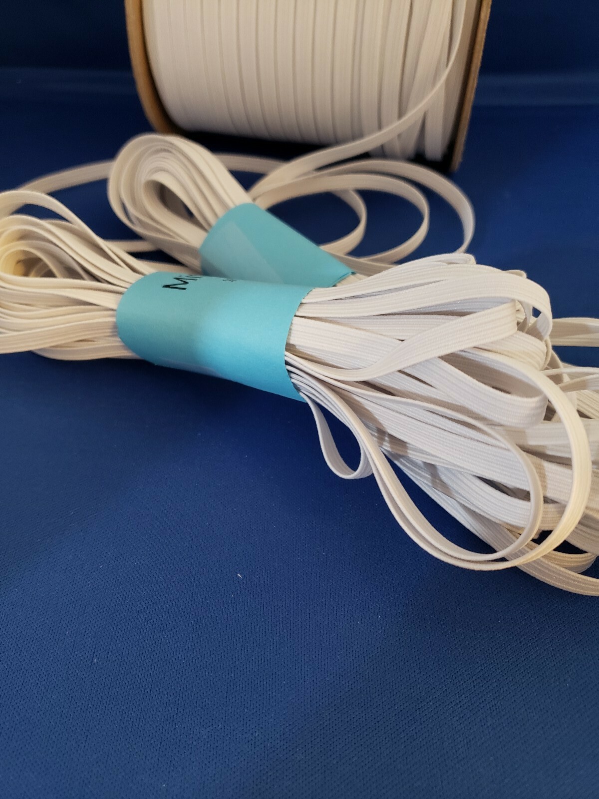 1/4 Inch Elastic, White 20 Yds, 1/4" Braid Elastic, Elastic for Sewing, Flat