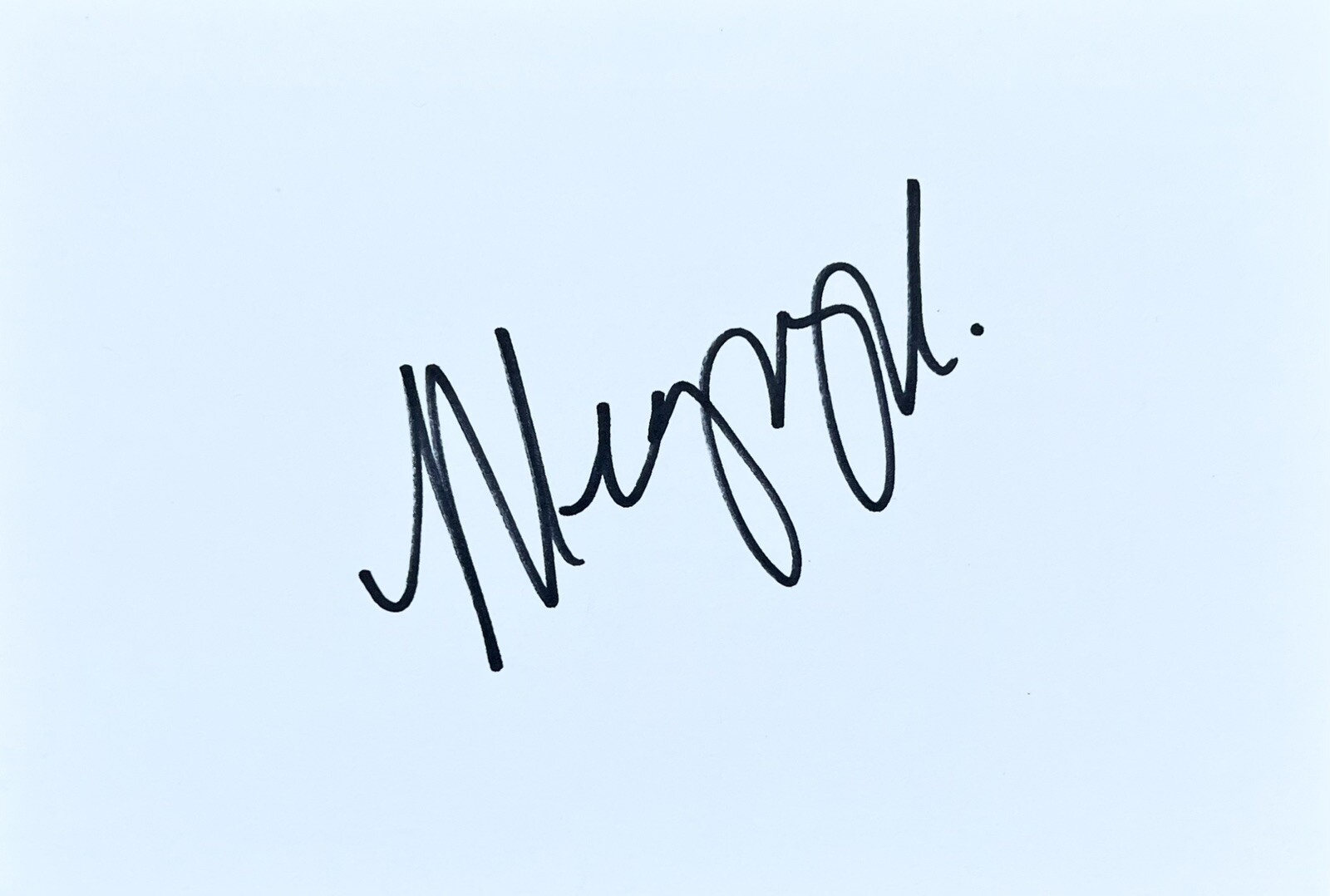 Meagan Good Signed In Person 4x6 Index Card In Top Loader - Authentic
