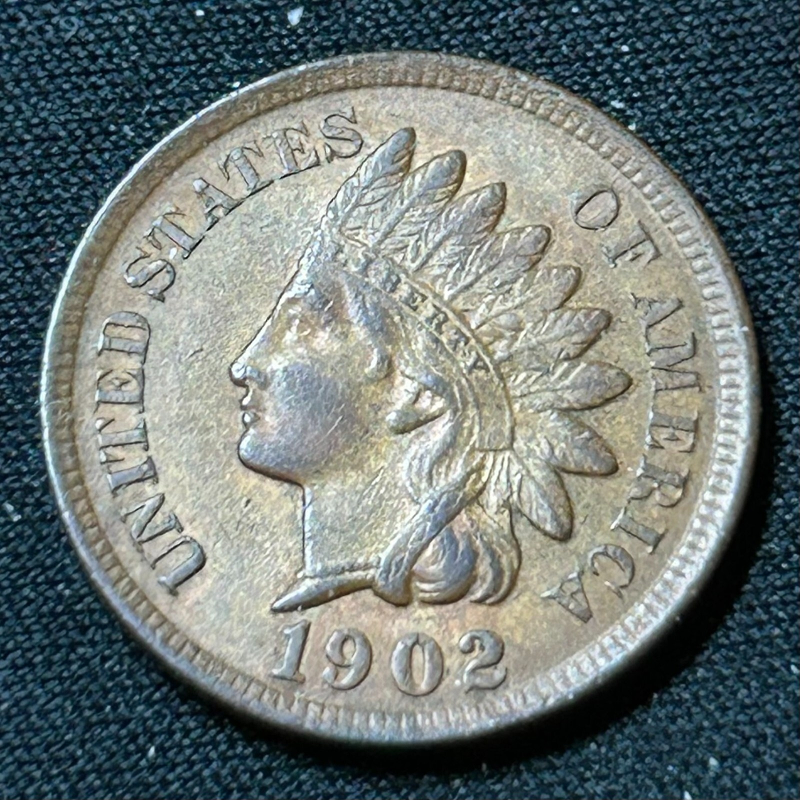 1902 Indian Head Cent Philadelphia Mint Almost Uncirculated Condition