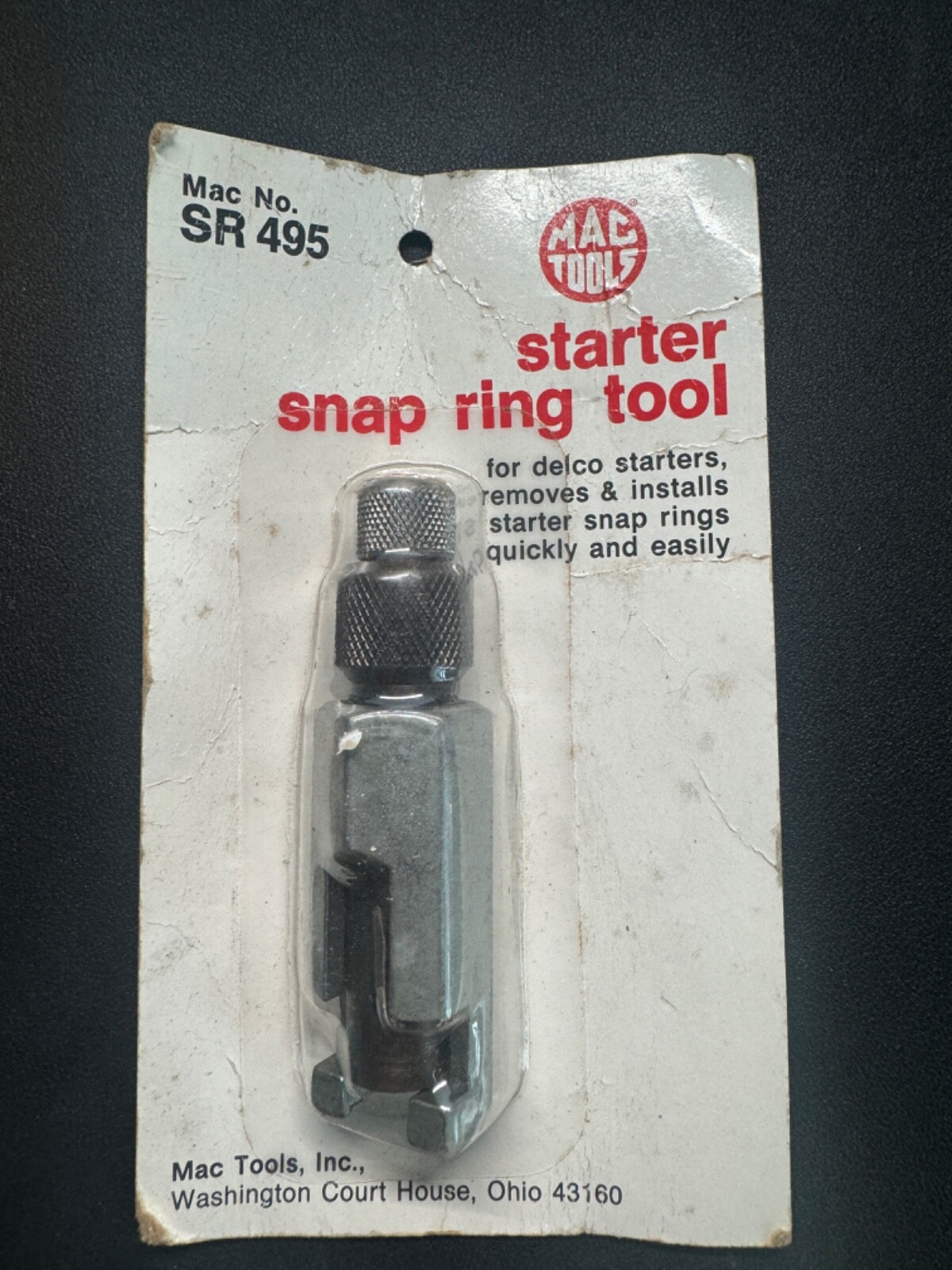 NEW VINTAGE Mac Tools SR495 Delco Starter Snap Ring Tool