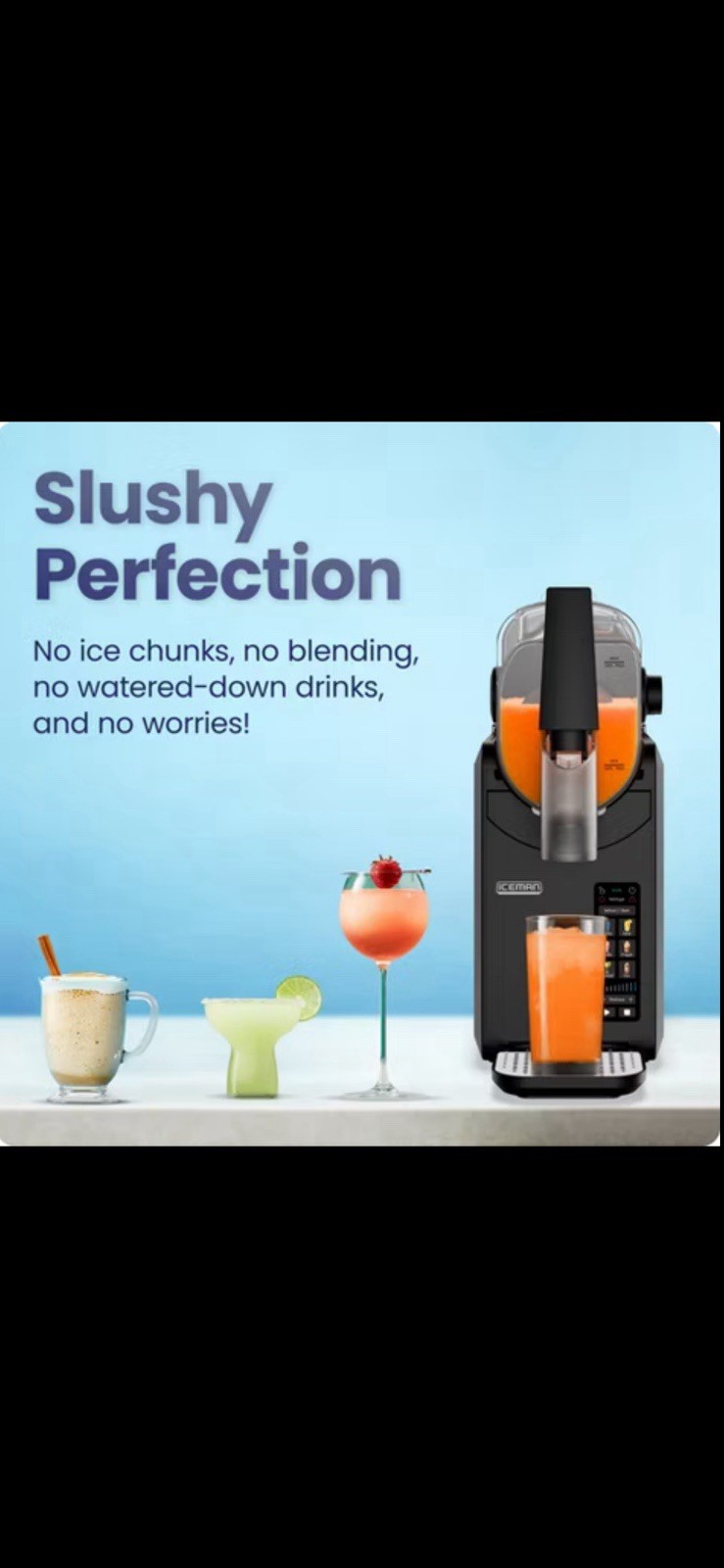 Slushy Maker 64oz Machine Adjustable Thickness 5 Drink Modes Iceman Slush-Ease