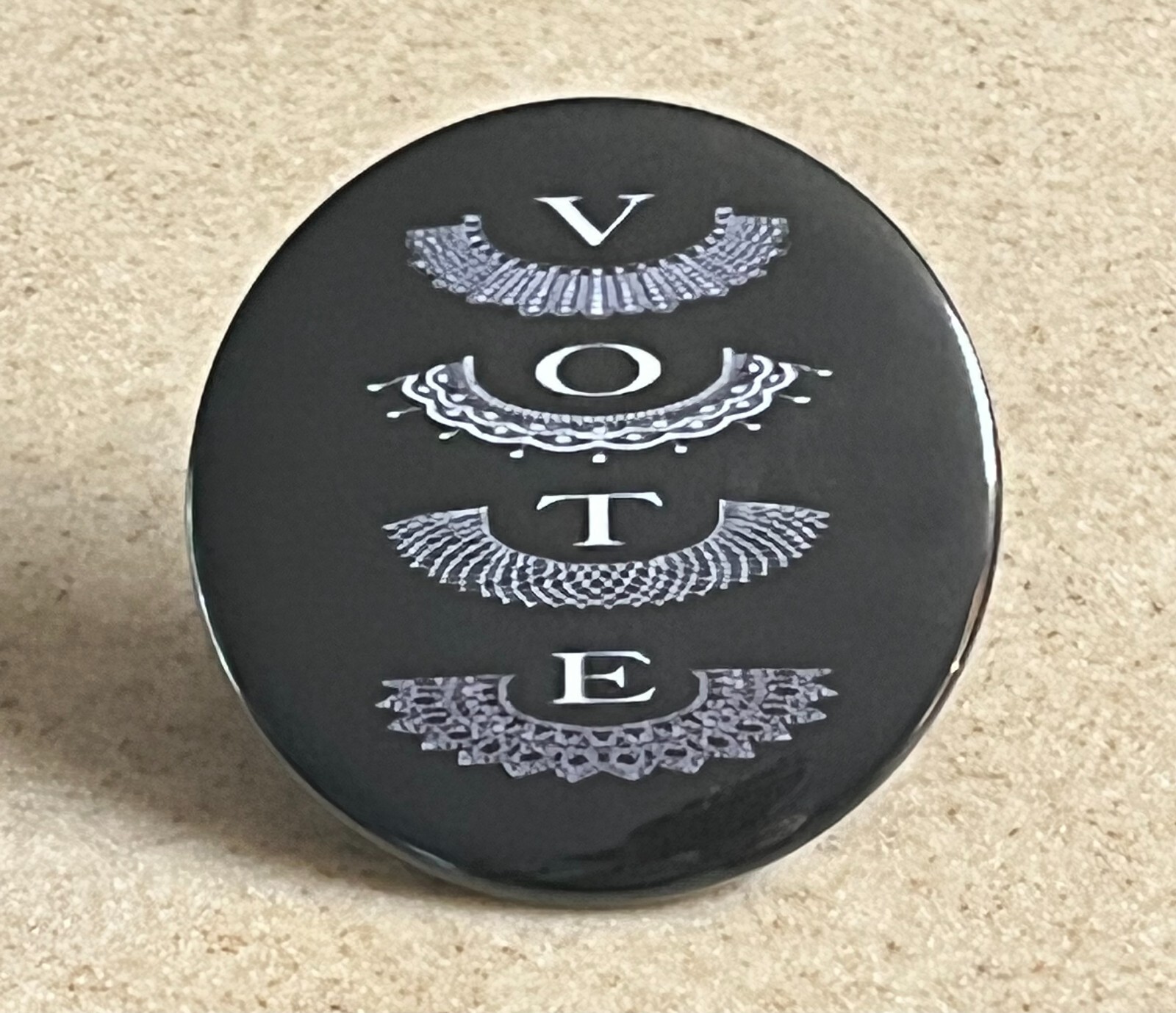 RBG "VOTE" Pin-Back Button 2 1/4 inch