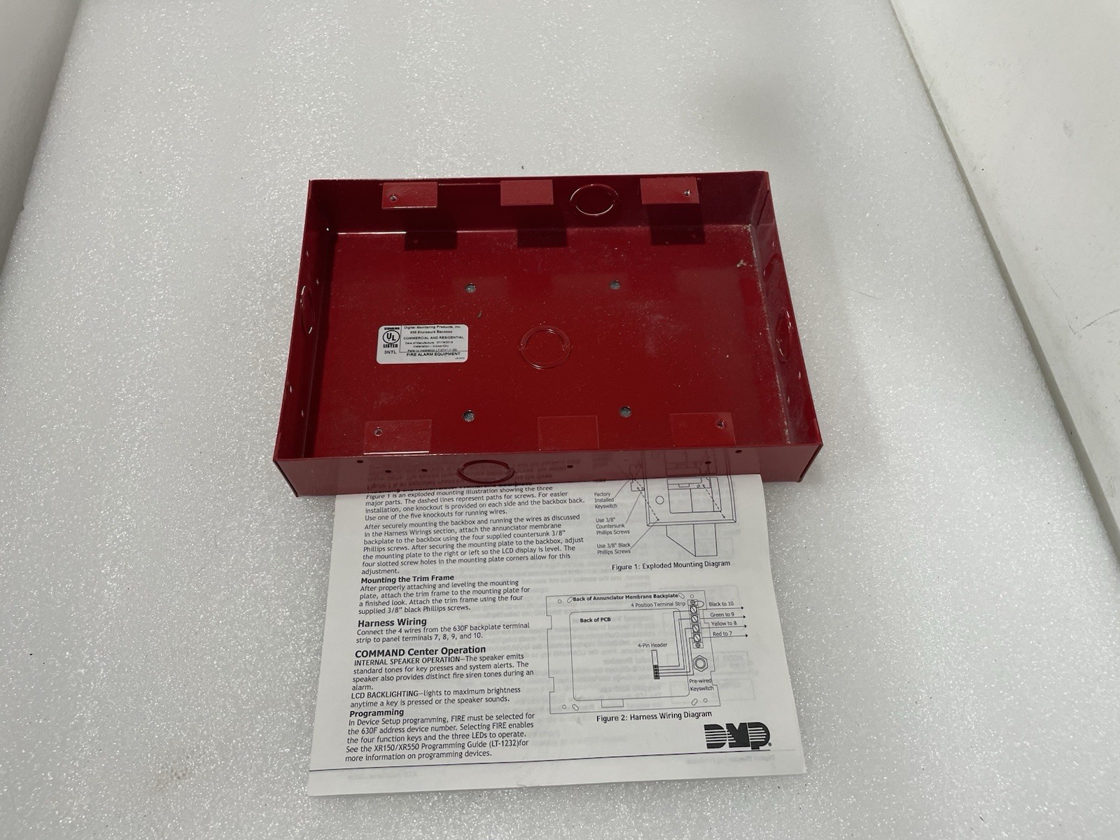 DMP 635 R Surface Mount Red Backbox New
