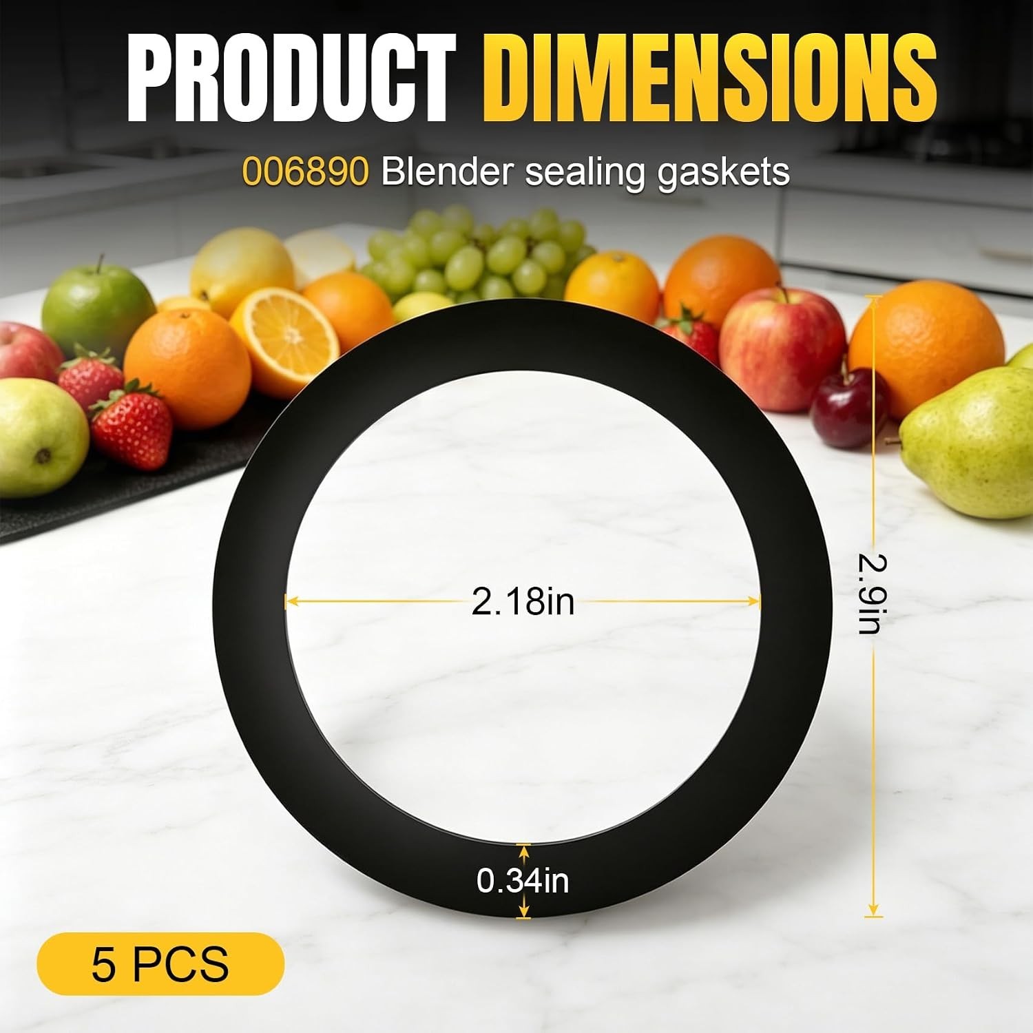 Universal Blender Gasket Replacement (5-Pack) for Leak-Proof Sealing