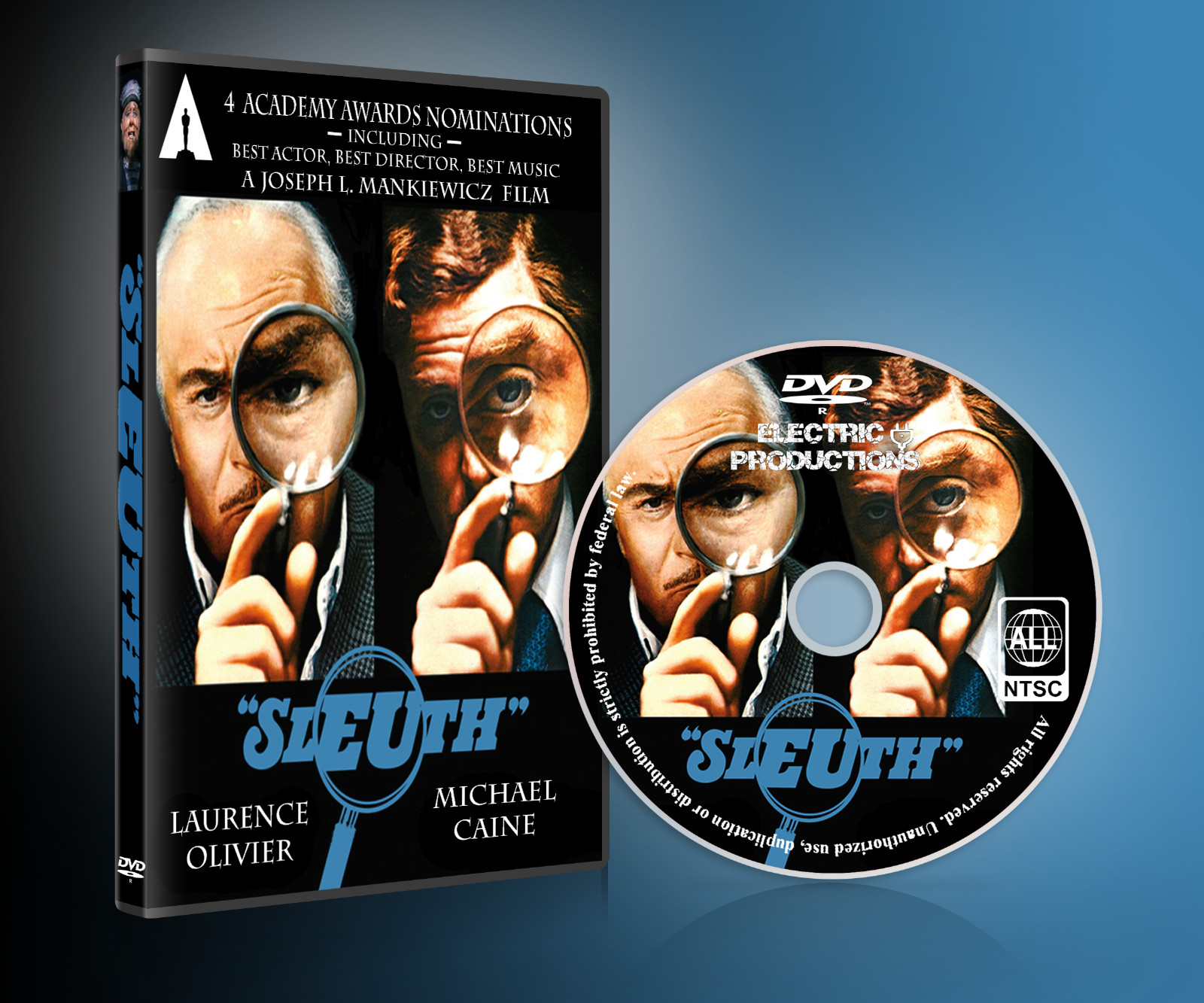 SLEUTH 1972 -  LAURENCE OLIVIER, MICHAEL CAINE - WIDESCREEN - A I REMASTERED