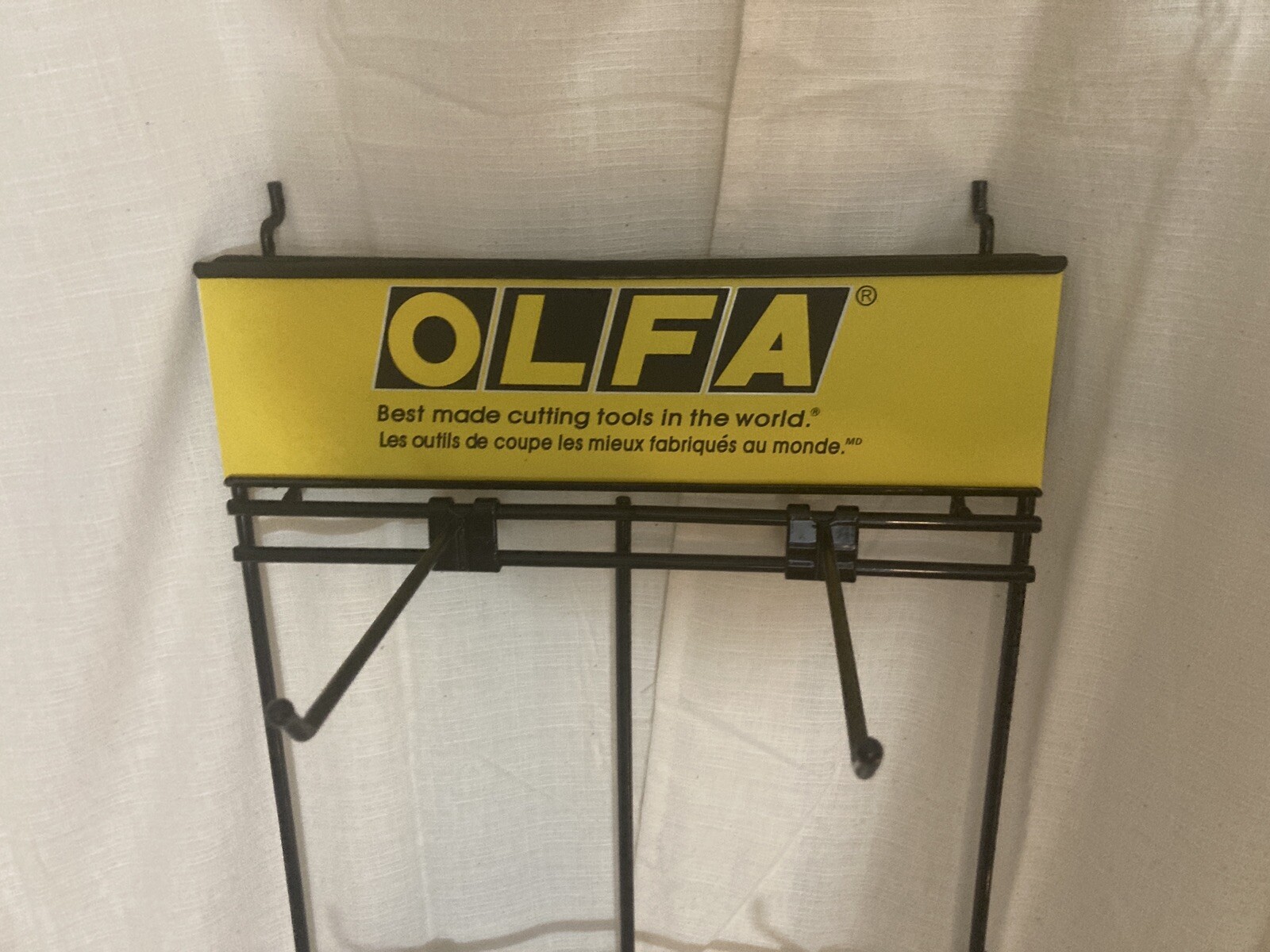OLFA Cutting Tools Display Rack with Peg Hooks, Standing or Hangs Adjustable