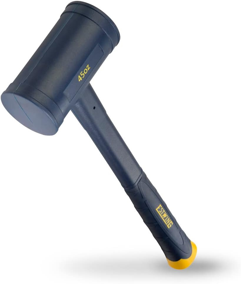 Dead Blow Hammer - 45 Oz Mallet with No-Mar Polyurethane & Cushion Grip Handle -
