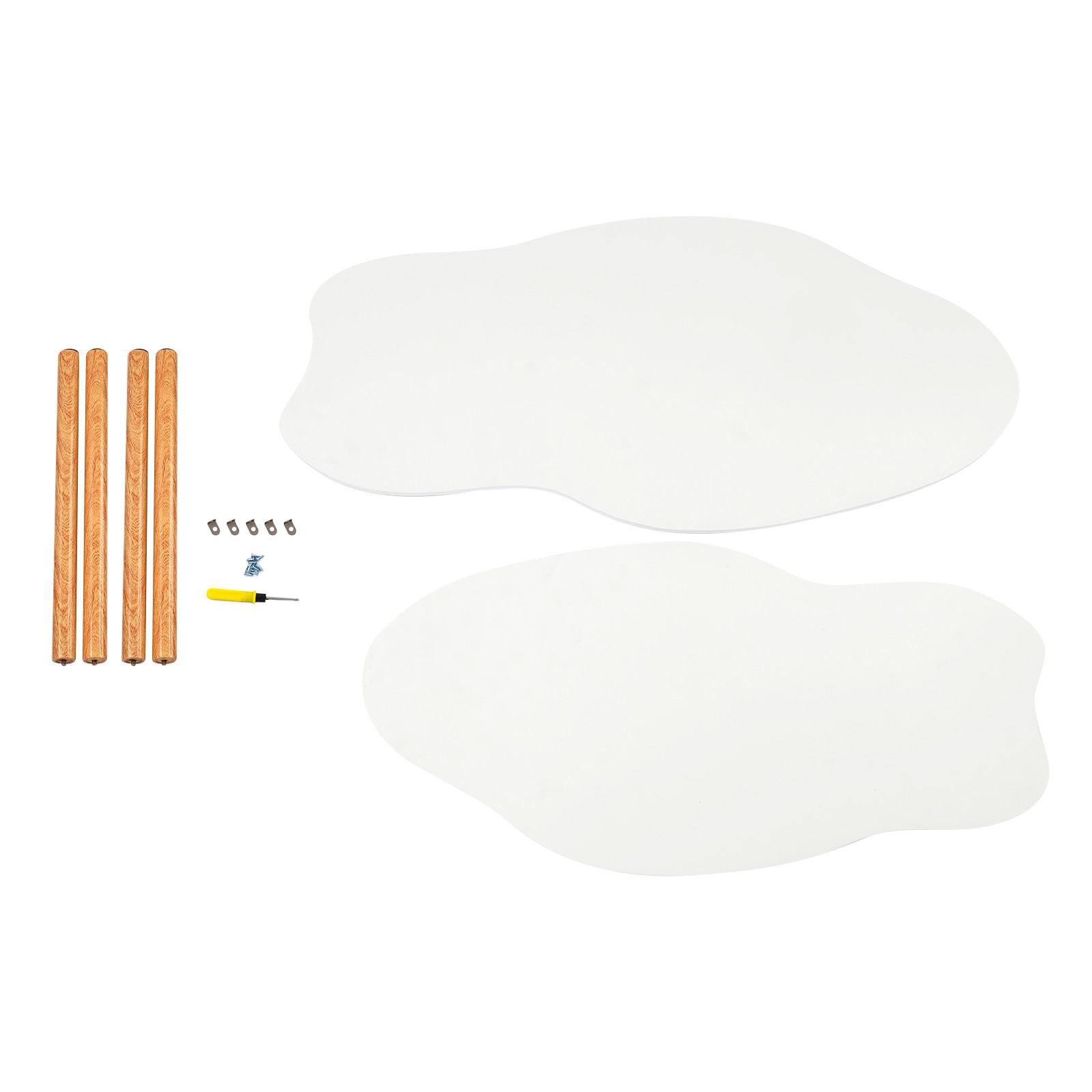 Cloud-shaped Coffee Table Double Layer Center Table for Living Room Modern