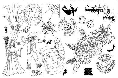 Unmounted Rubber Stamp Plate, Unmounted/Uncut Pink Rubber Stamps