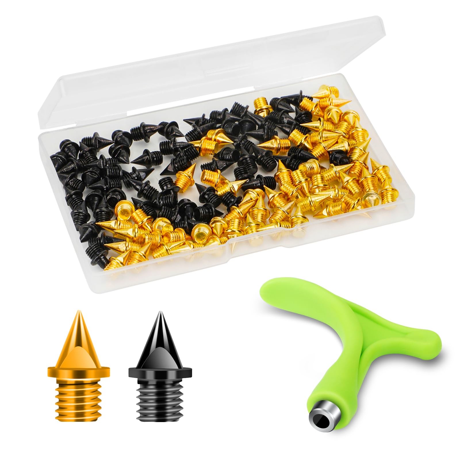 1/4 Inch Track Spikes 120 Pieces Alloy Steel Spikes for Track Shoe Spikes Rep...