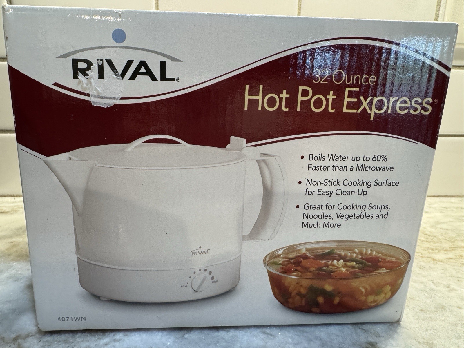 Rival Hot Pot Express (Model 4071WN), a 32-ounce electric kettle and food cooker