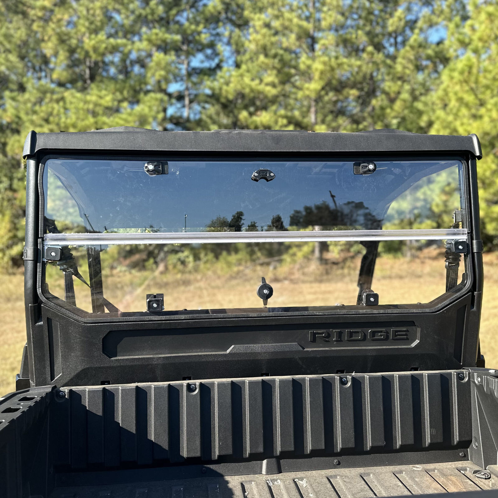 Kawasaki Ridge Folding Flip Down Rear Window Windshield Dust Panel 2024+