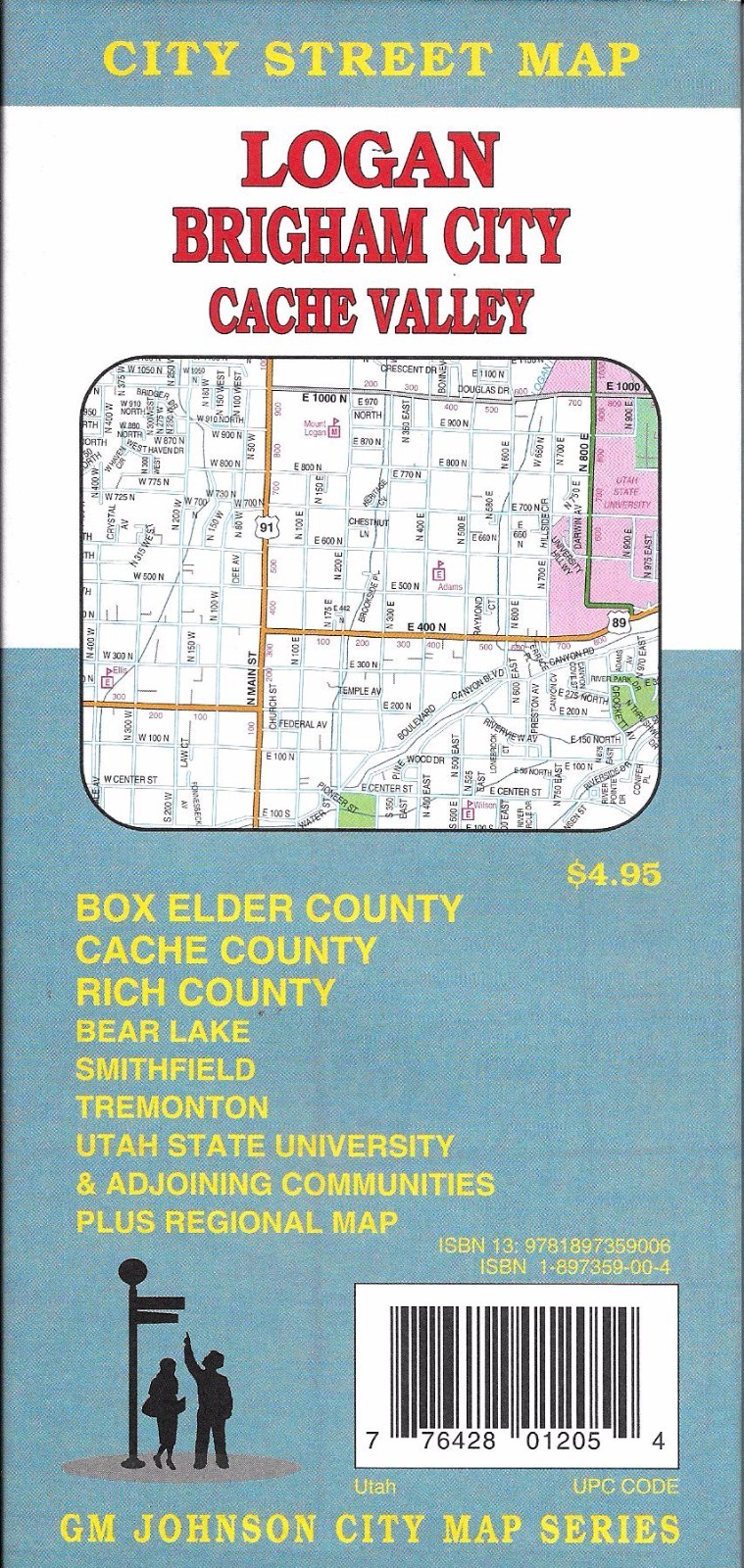 City Street Map of Logan, Utah, by GMJ Maps