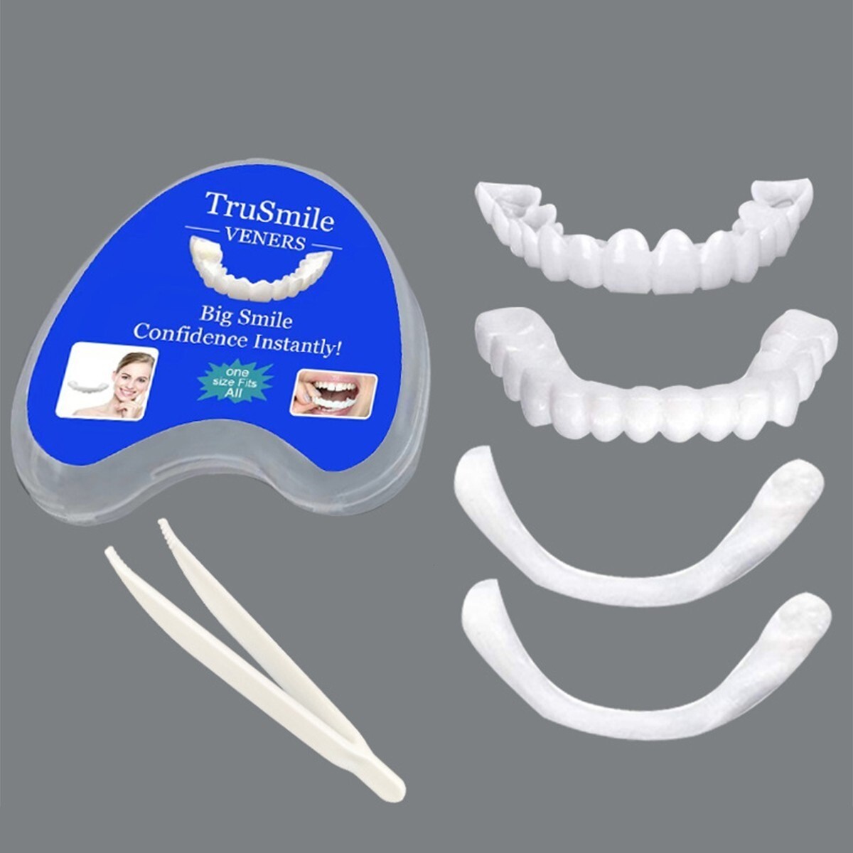Instant Smile Veneers Set - Snap On Teeth Covers Upper Lower daw