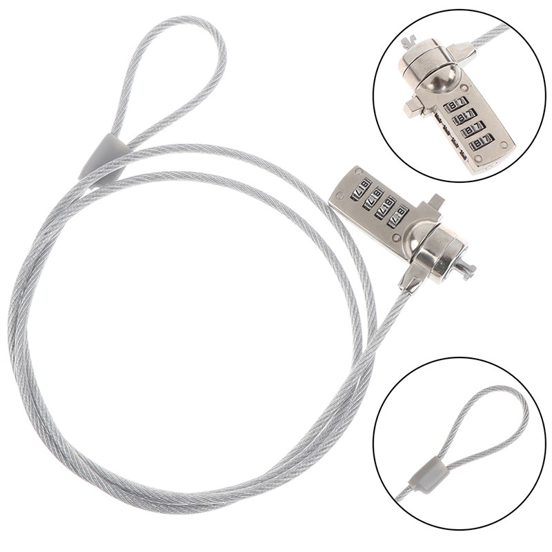 4 Digit security password computer lock anti-theft chain for notebook pc lapt XN