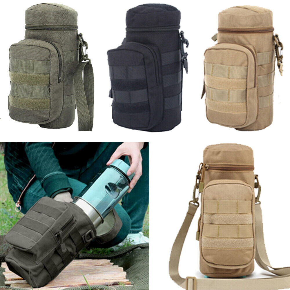 Tactical Military MOLLE Kettle Bags Outdoor Climbing Hiking Water Bottle Pouch
