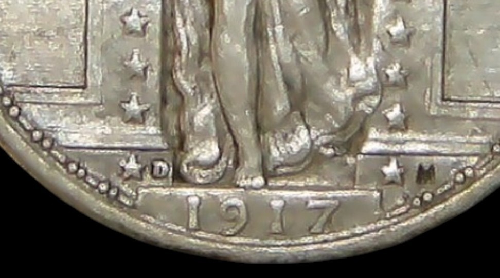1917-D Liberty Standing Quarter, Type I