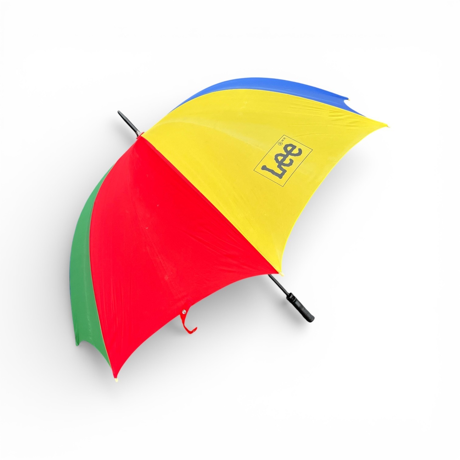 Vintage Lee Jeans Rainbow Dome Umbrella 49 IN Colorful Canopy 1970s - 1980s