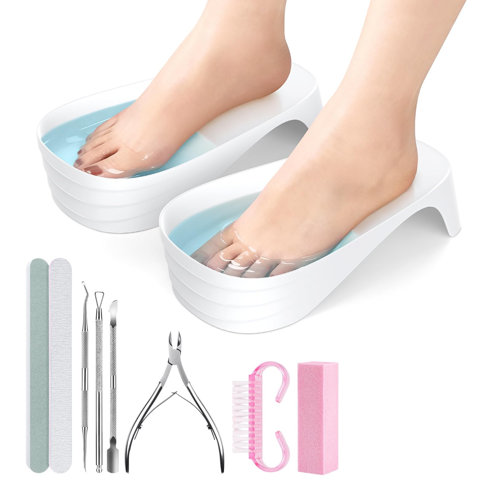 Toe Nail Soaking Bowl: Large Size Acetone Proof Toe Soaking Tray for DIY enth...