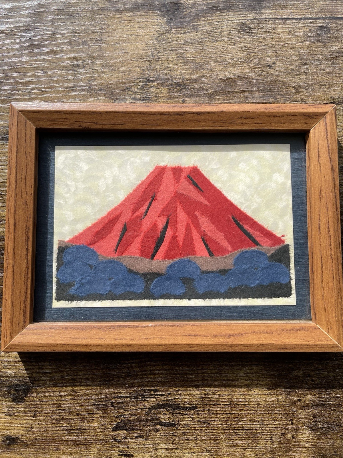 Vintage Torn paper Tearing Art Studio Picture Wall Hanging Landscape